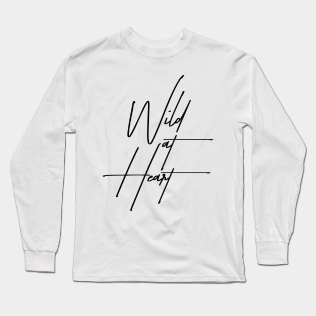 Wild at Heart - Minimalist Long Sleeve T-Shirt by StudioGrafiikka